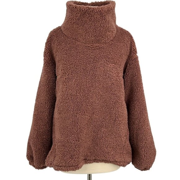 Lululemon Warmth Restore Long Pullover Smoky Topaz Size 8 Fuzzy Fleece High Neck - Picture 1 of 8